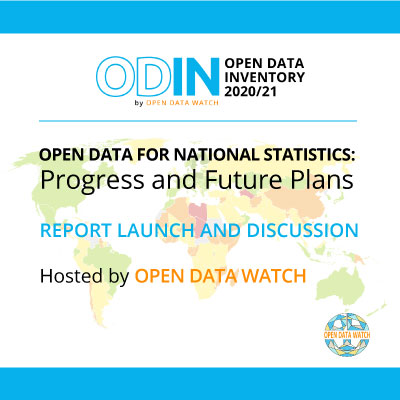 Country representatives gather to discuss the 2020/21 ODIN Open Data Inventory Annual Report and to share success stories, challenges and experiences in implementing open data to promote environmental, social  and economic progress in their countries.