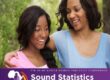 Photo of African mother and daughter, with banner "Sound Statistics for ALL women and girls"