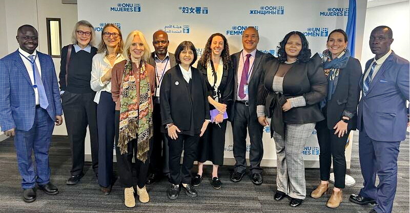 A group of UNSC co-organizers and panelists at UN Women Headquarters in New York City.